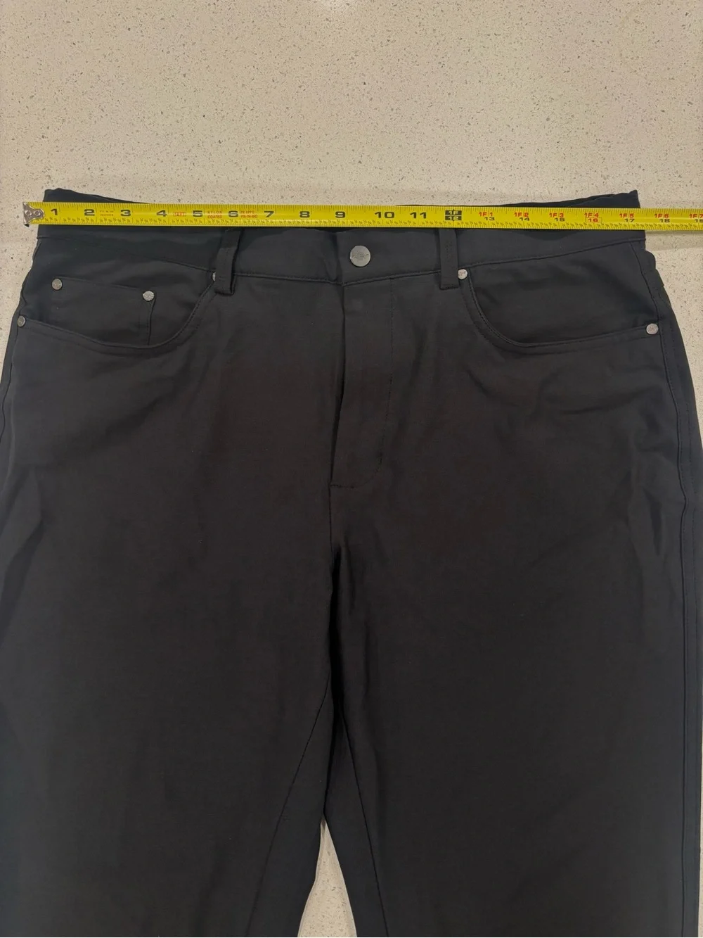Greg Norman Men's Black Stretch 5-Pocket Straight-Leg Tech Pants 34X34